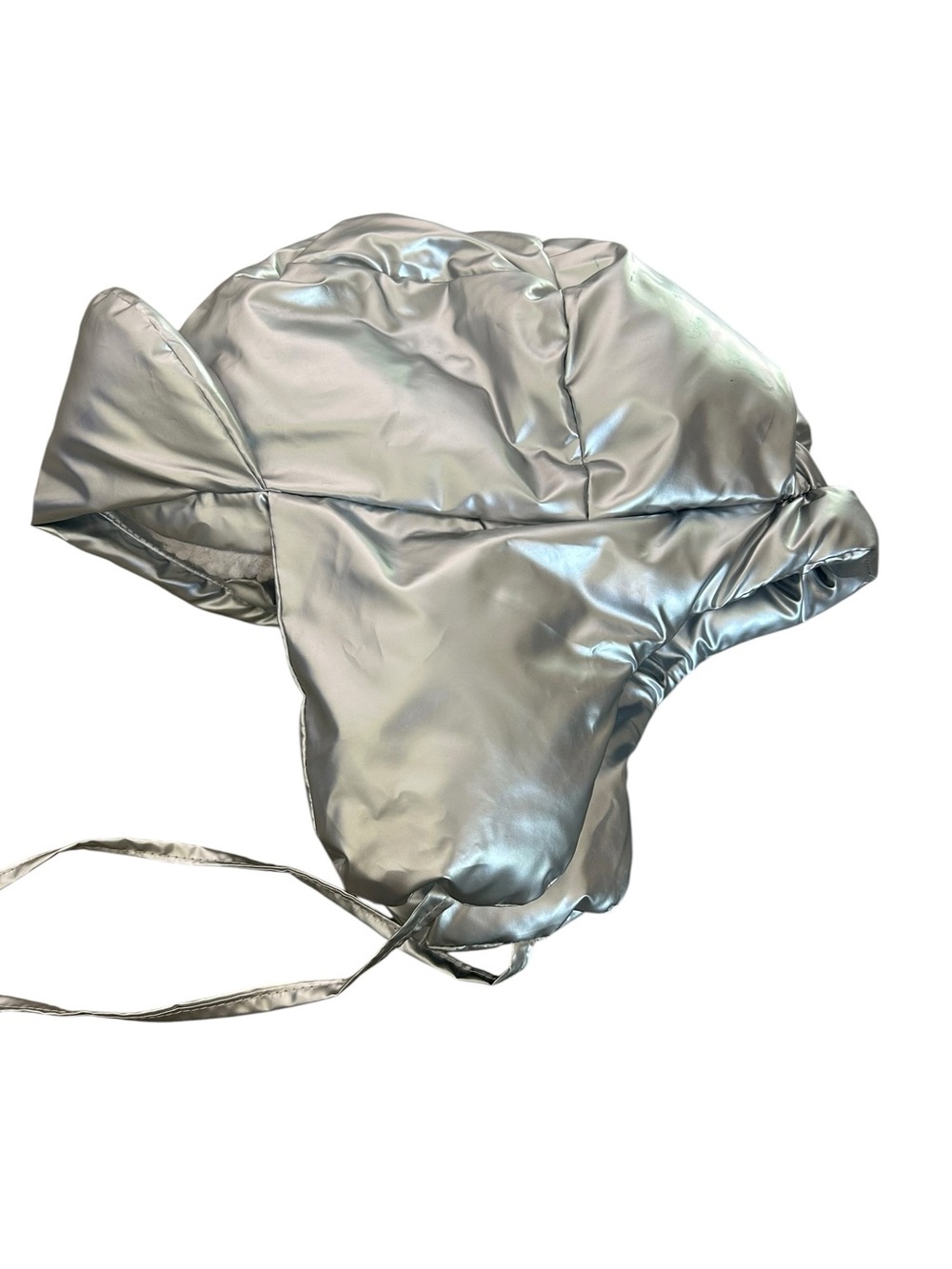 Urban outfitters Metallic Silver Puff Trapper Hat nwt